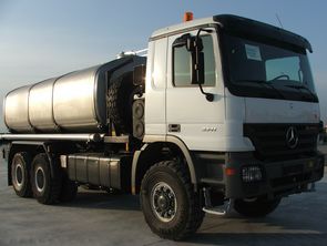 The additional fuel tank of 400 ltr. provides a total range of more than 2000 km. Water tank truck. RAC-Germany®