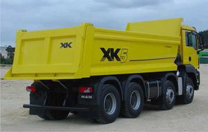 Rear tipper bodies for construction sites and quarries. RAC-Germany
