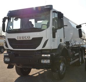 Diesel fuel tank on IVECO truck for tough roads in Africa