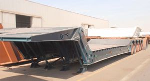 4-axle heavy duty lowbed semi-trailer, step deck