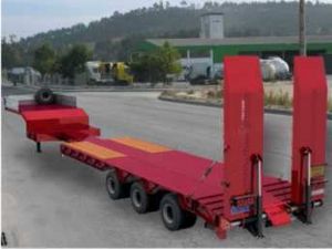 Extensible lowbed semi-trailer 45 ton. RAC-Germany