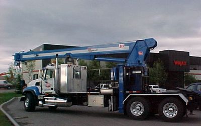23 to. truck mounted hydraulic crane. RAC-Germany.