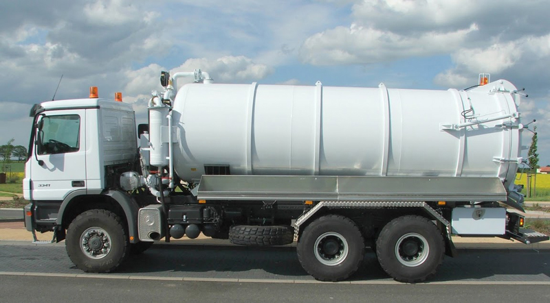 In Germany specially manufactured vac trucks for off-road and oil-field application.